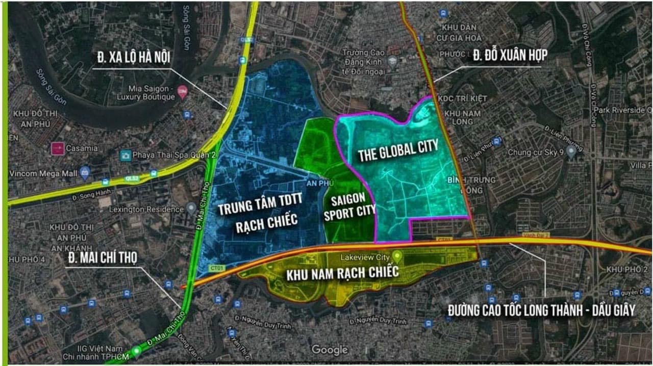 Vị trí dự án The Global City Quận 2