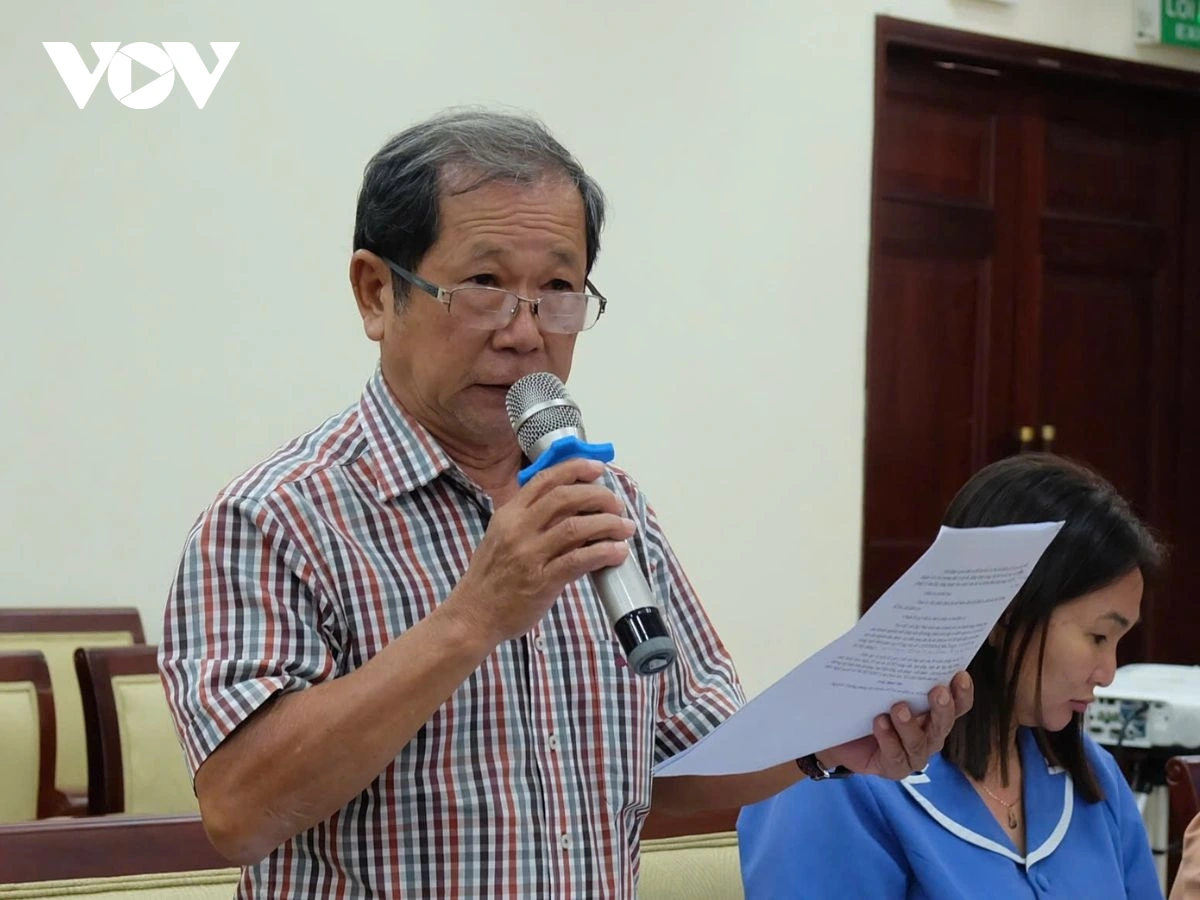 Ông Trần Minh Thơ, nguyên Trưởng Ban Bồi thường Hỗ trợ tái định cư Sở Tài nguyên Môi trường TP.HCM nêu ý kiến 