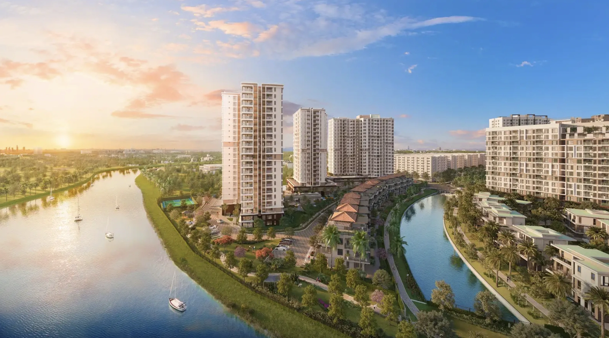 Tháp Trellia Vista tại Mizuki Park; Hai mặt hướng thủy, đưa thiên nhiên thành một phần trải nghiệm sống