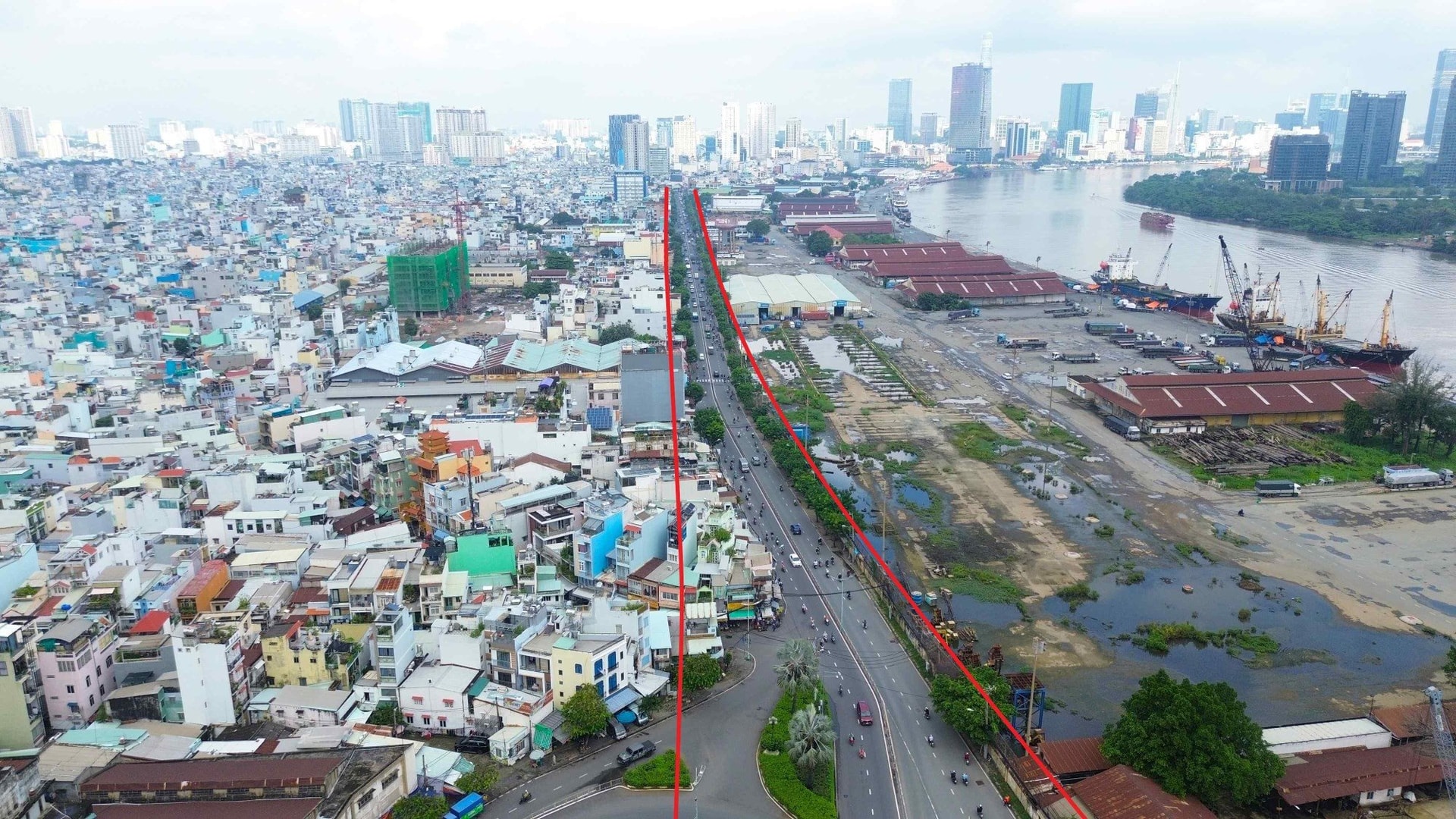 Đề xuất mở rộng đường Nguyễn Tất Thành khi làm đường sắt Bến Thành - Cần Giờ