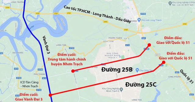 Hai tuyến đường gần 3.000 tỉ đồng tại Nhơn Trạch, kết nối trực tiếp Vành đai 3 Tp.HCM đang đẩy mạnh thi công để hoàn thành trong tháng 8/2025