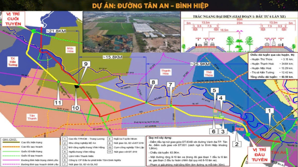 Long An đón tin vui: Chuẩn bị có thêm tuyến đường hơn 8.000 tỷ, rộng 10 làn xe, kết nối hàng loạt huyện và thị xã