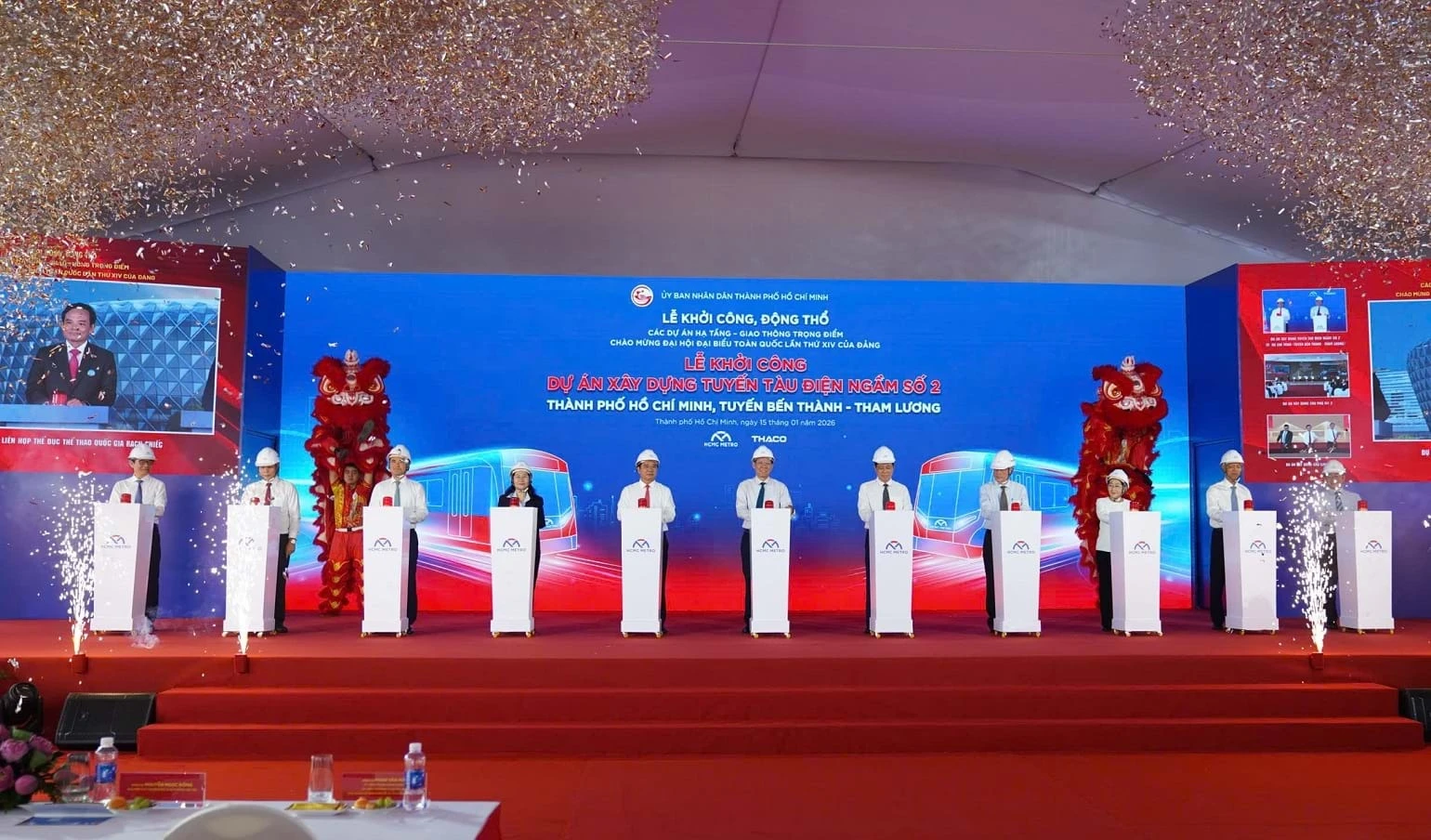 Tuyến metro số 2 có điểm đầu tại ga Bến Thành, điểm cuối tại depot Tham Lương; tổng chiều dài 11,269 km.