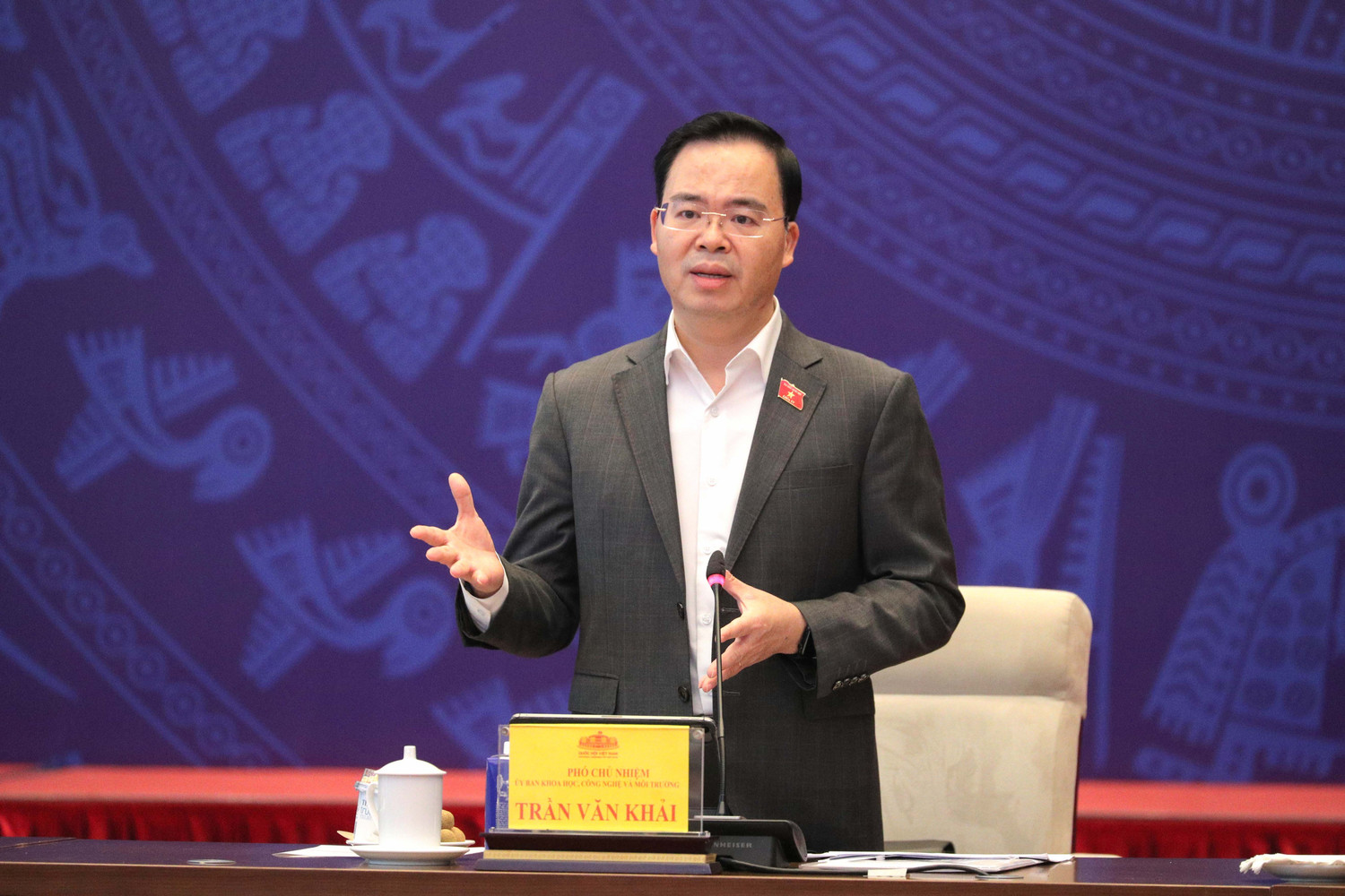 Phó Chủ nhiệm Ủy ban Khoa học, Công nghệ và Môi trường Trần Văn Khải. Ảnh Hồ Long