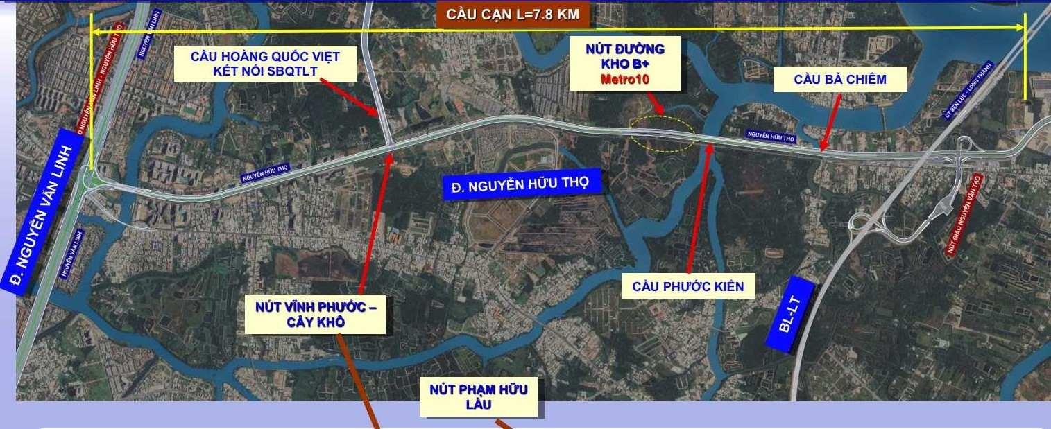Trục đường Bắc - Nam và nhiều công trình hạ tầng trọng điểm mở đường cho khu Nam bứt phá. Ảnh: Sở Xây dựng TPHCM