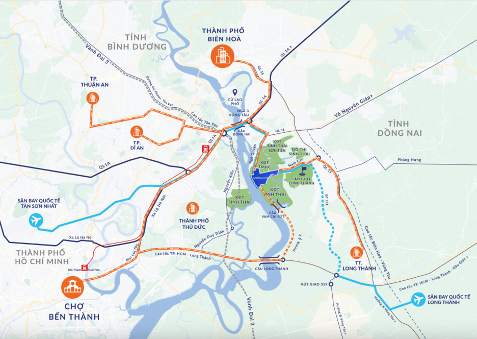 Izumi City sở hữu kết nối đa điểm chạm: hàng không – đường bộ - đường thủy.