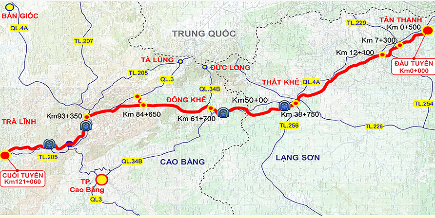 Sắp khởi công tuyến cao tốc dài hơn 93km nối Cao Bằng – Lạng Sơn